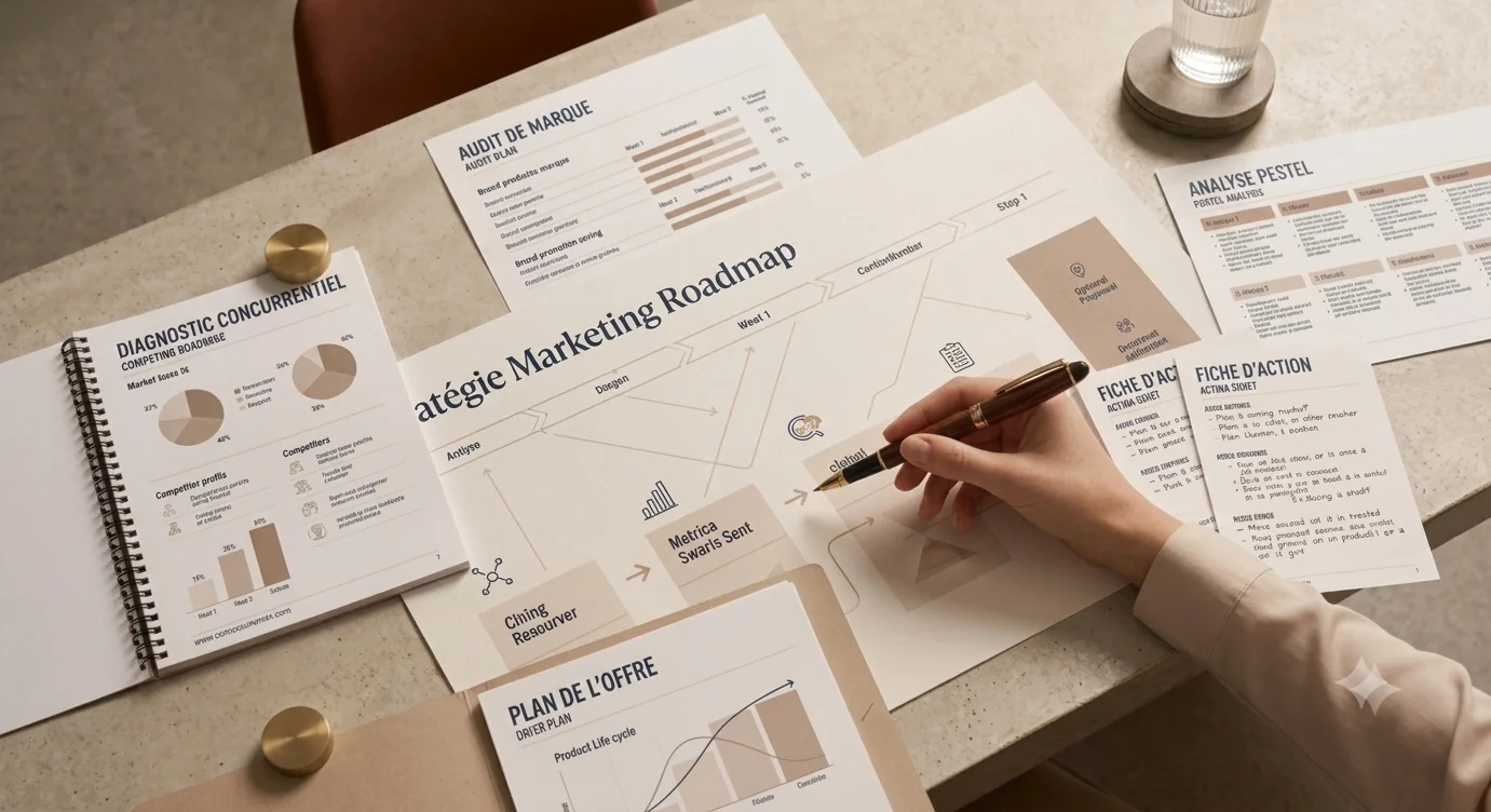 Consultante en stratégie marketing PME à Nice et Sophia Antipolis — feuille de route, audit de marque et analyse concurrentielle